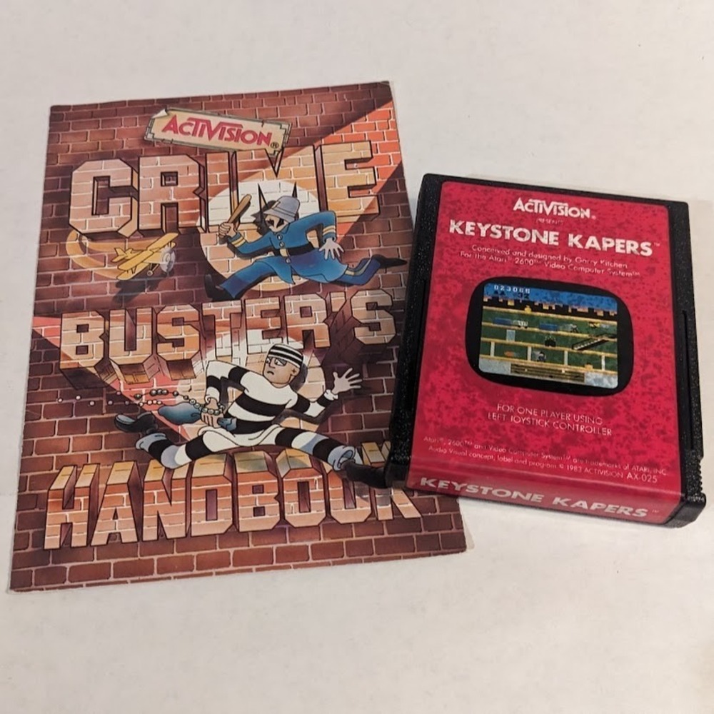 Vintage Atari 2600 Keystone Kapers With Rare Manual Untested Activision 1983